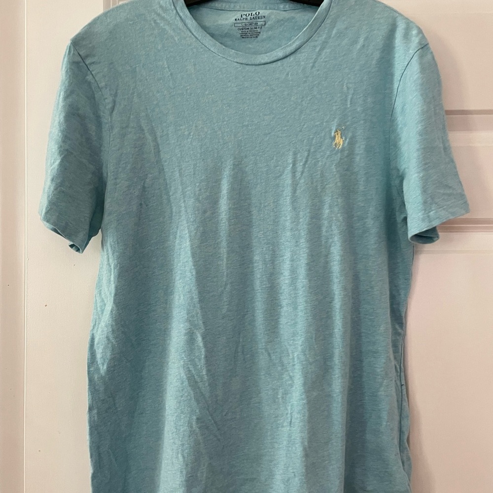 POLO Turquoise Blue T-Shirt Size Large NEW